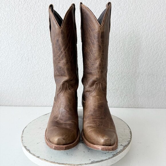 Lane EMMA JANE Womens Cowboy Boots 9 Burnt Caramel Western Cowgirl Mid Calf Tall - Picture 5 of 13